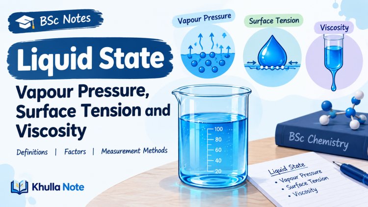 Liquid State: Vapour Pressure, Surface Tension & Viscosity | BSc Chemistry Notes
